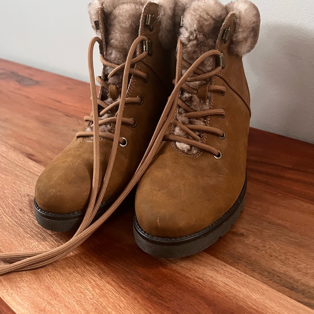 Naturalizer‎ Soul Brown Fur-Lined Winter Boots size 8